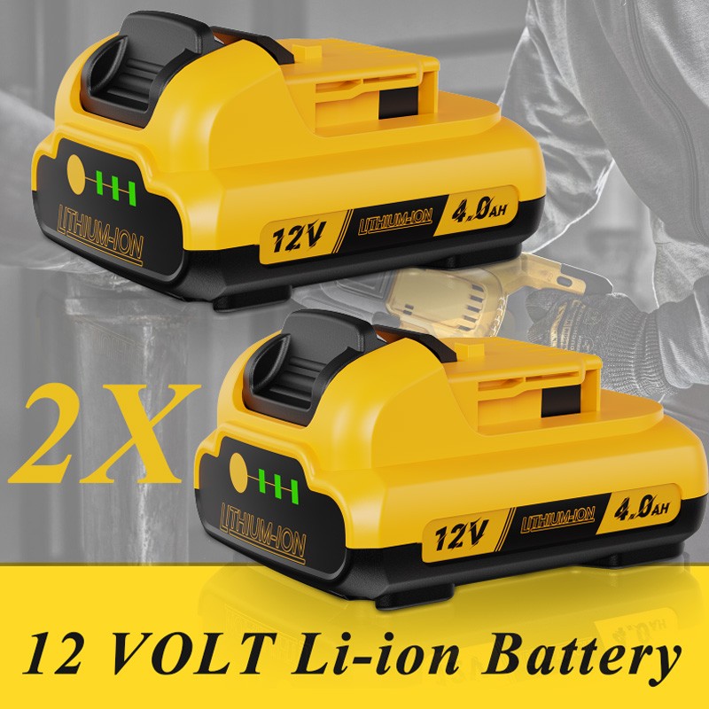 2Pack 12v 4.0Ah 12 Volt Max Lithium Battery For Dewalt DCB127-2 DCB120 DCB121 US gallery
