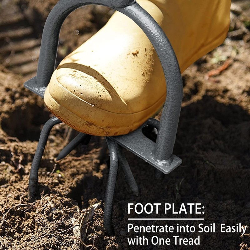 Ergonomic Hand Tiller & Claw Set - Heavy Duty Alloy Steel for Effortless Tilling gallery