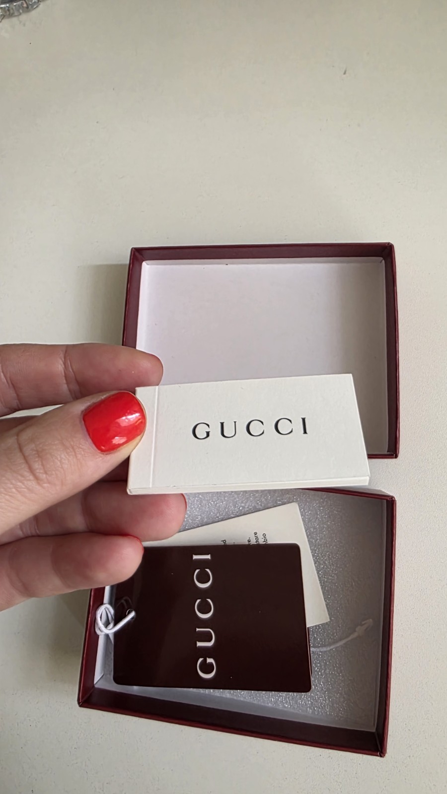 Gucci Red Solid Rectangular Paper Gift Box 2 Counts 5×3 5in New Condition Box gallery