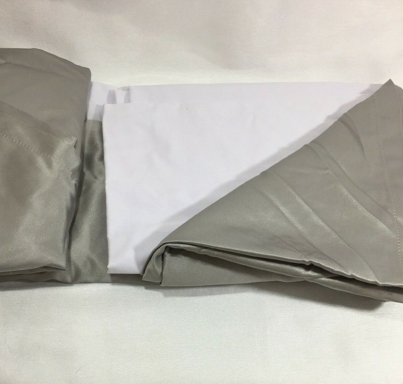 Hotel Collection Keystone Solid Silver Gray KING Bedskirt 16" $150 gallery