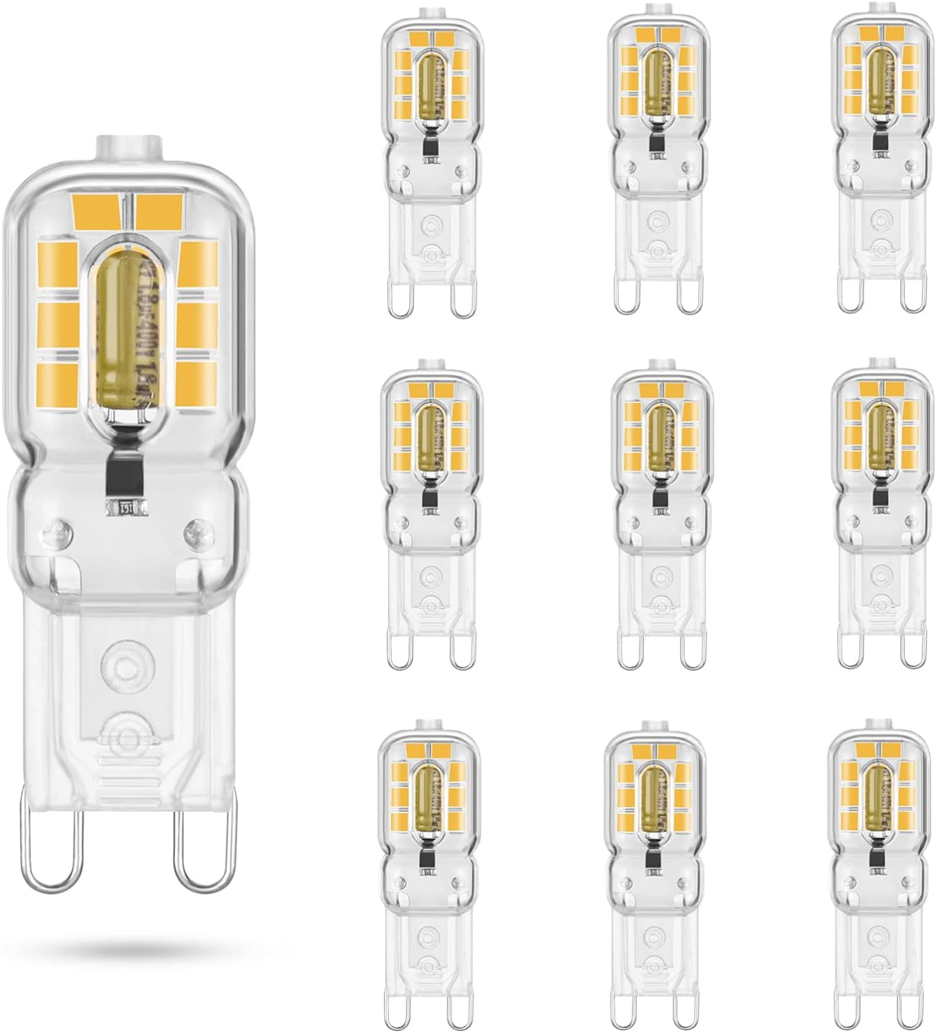 G9 Bi Pin Base, Warm White3000K, Non-Dimmable, 360 Beam Angle Bulb AC 120 V (10 gallery
