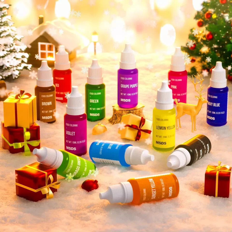 Food Coloring Liquid Set - 12 Vibrant Color Food Grade Food Coloring Gel Conc... gallery