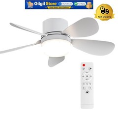 Sleek Dimmable Ceiling Fan Light with Remote Control – 85V-265V Compatibility