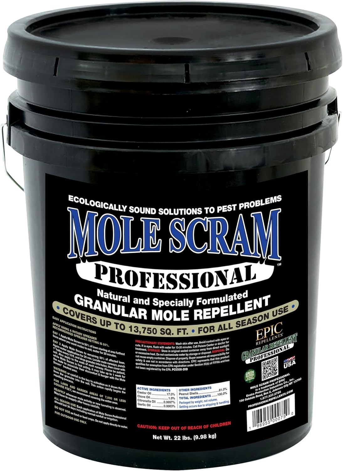 Mole Scram Professional Repeller Granules 22 Lb Covers Up To 15,000 sq ft gallery