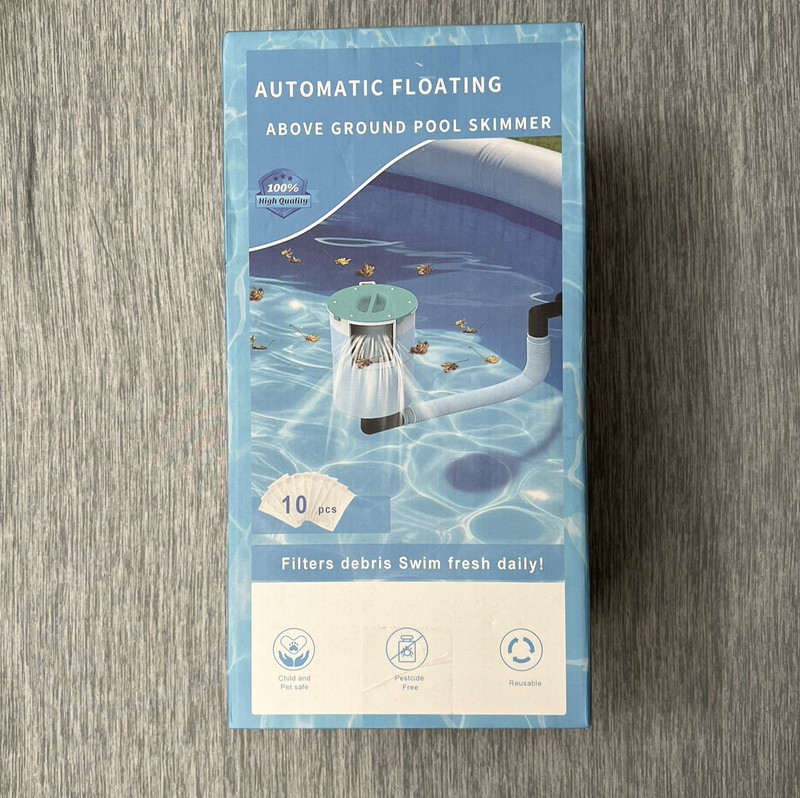Automatic Surface Pool Skimmer - Floating Debris Catcher for Above Ground Pools gallery