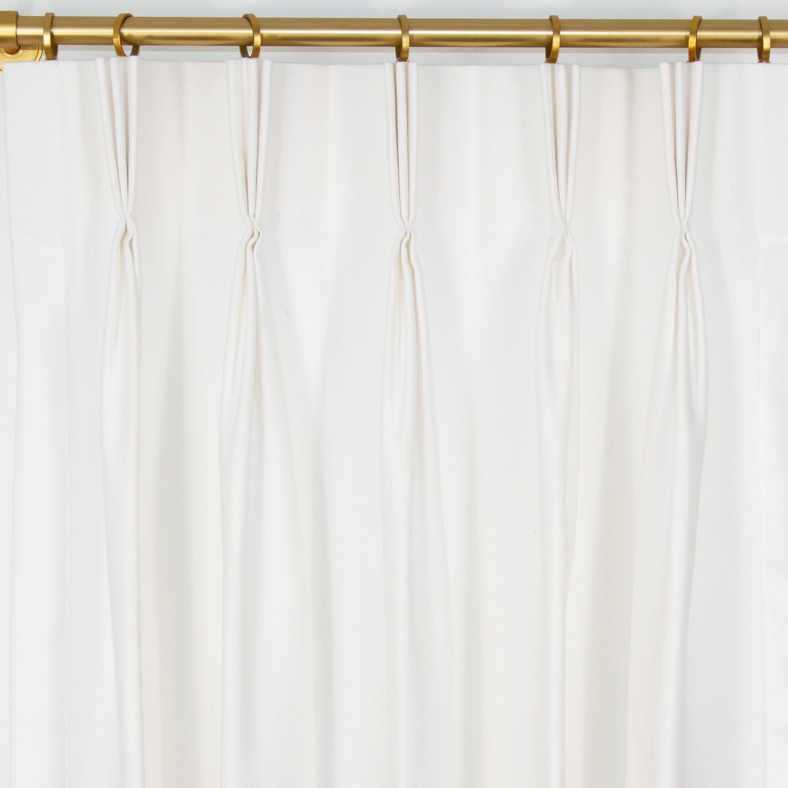 Custom Blackout Drapes - Pleated - Cotton Slub Duck White - 1 Pair / 2 Panels gallery