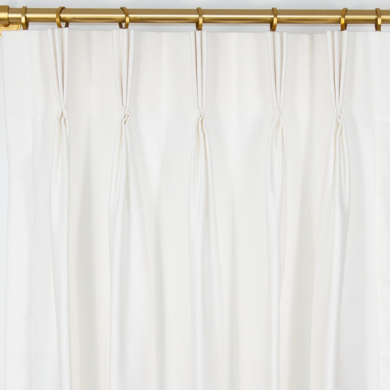 Custom Blackout Drapes - Pleated - Cotton Slub Duck White - 1 Pair / 2 Panels gallery