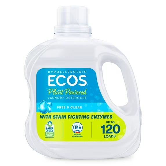 ECOS Free & Clear Hypoallergenic Laundry Detergent 110 Oz 120 Loads gallery