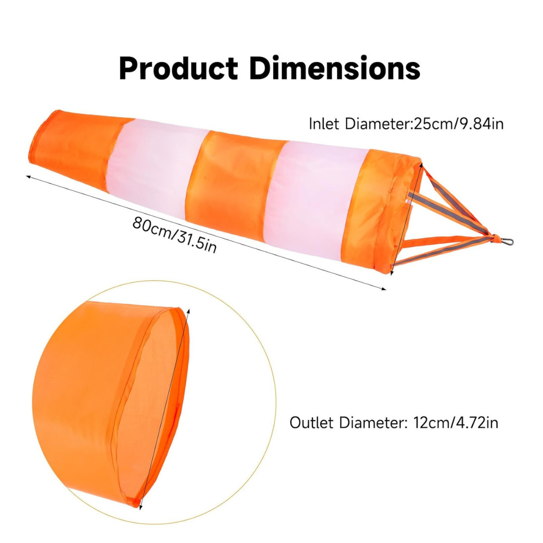 30 Inch Heavy Duty Windsock Outdoor Wind Direction Indicator Reflective Belt gallery