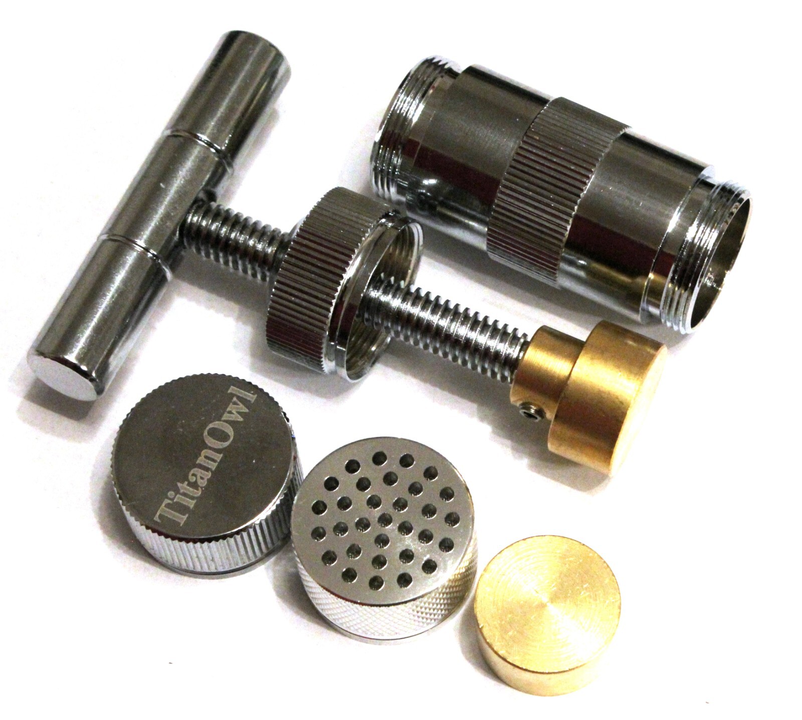 Tincture Press Small Size Handheld Press Extract Herb T Shape Brass Structure gallery