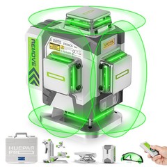 Huepar Pro Laser Level 360 Self Leveling Green 4D Laser for Construction ZK04CG