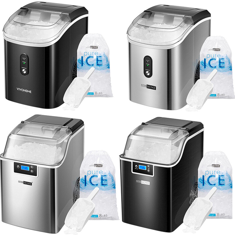 Nugget Ice Maker Countertop 33Lbs 44Lbs Portable Ice Cube Machine Self-Cleaning gallery