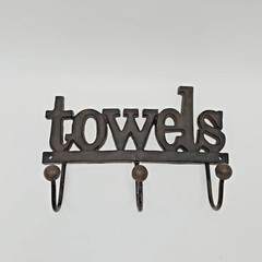 Cast Iron Towel Hanger-Approximately 9-1/2 Inches-3 Hooks
