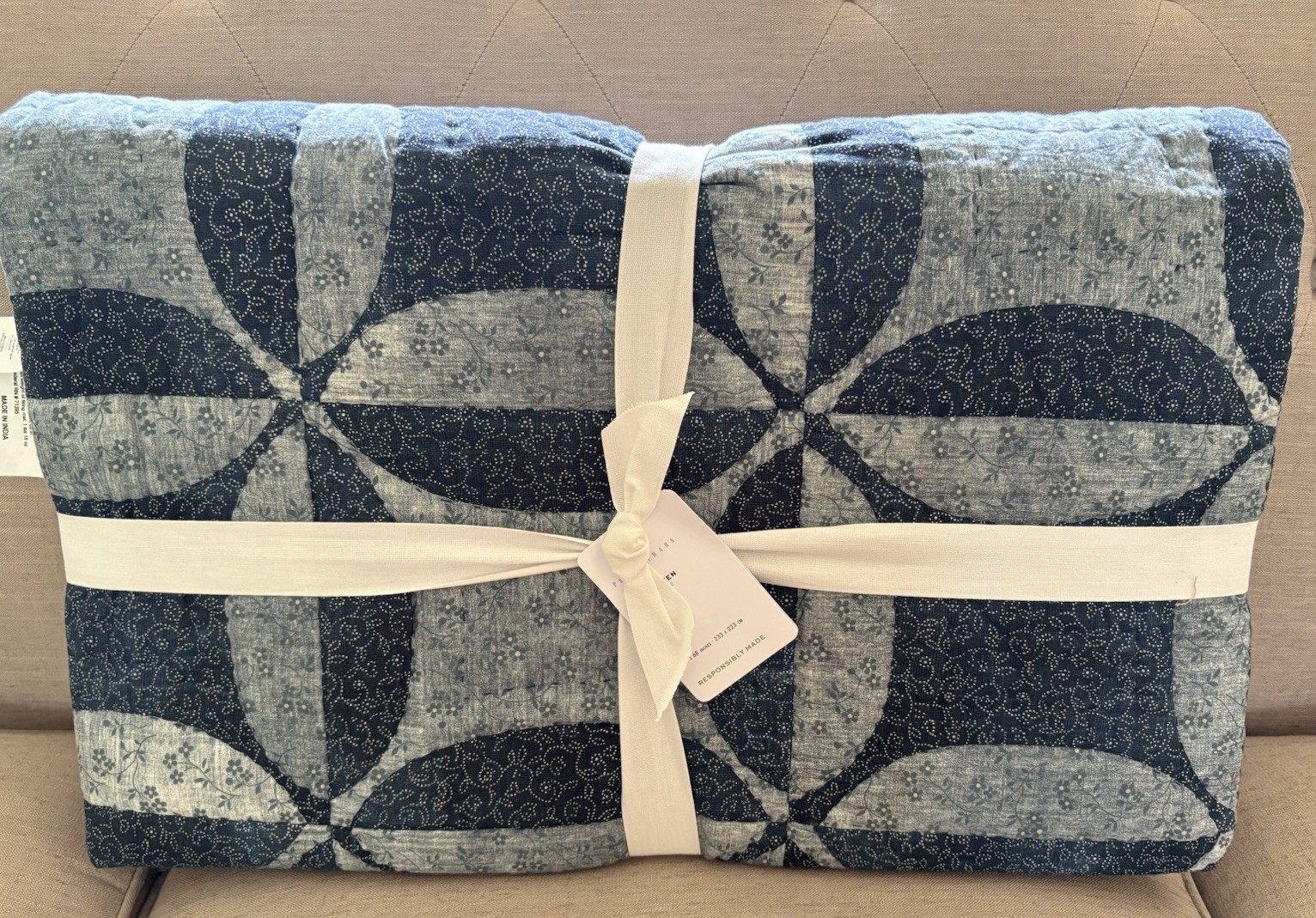 Pottery Barn Harper Patchwork Reversible FULL/ QUEEN Quilt NWT-MSRP $279 gallery