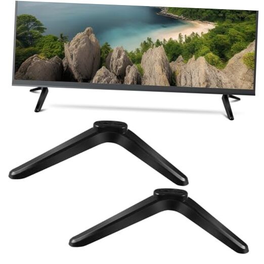 2pcs Universal Tv Stand Legs, Plastic Tabletop Mount Brackets for 32-55 Inch gallery