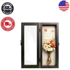 Versatile 5×12 Black Shadow Box with Linen Back – For Tickets, Flowers & More