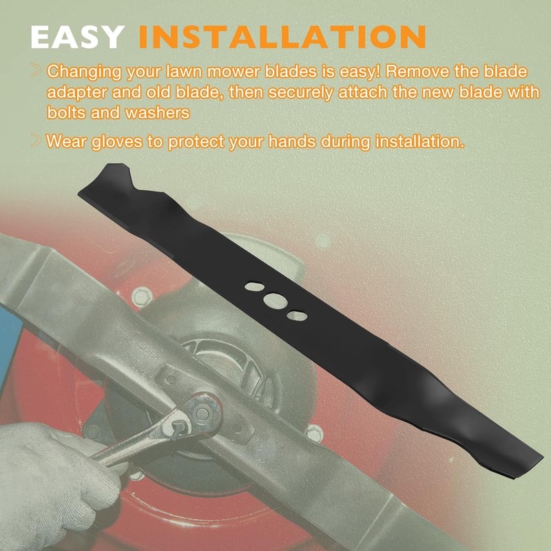 2Pcs 2105300125A 20" Mower Blade For MNA152505 MNA152701 Lawn Mower Deck Black gallery