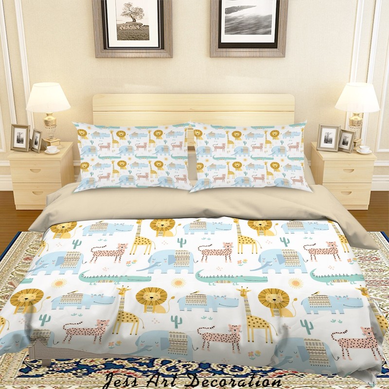 3D Animals Cactus Pattern Cartoon Quilt Cover Set Bedding Sets Pillowcases 64 gallery