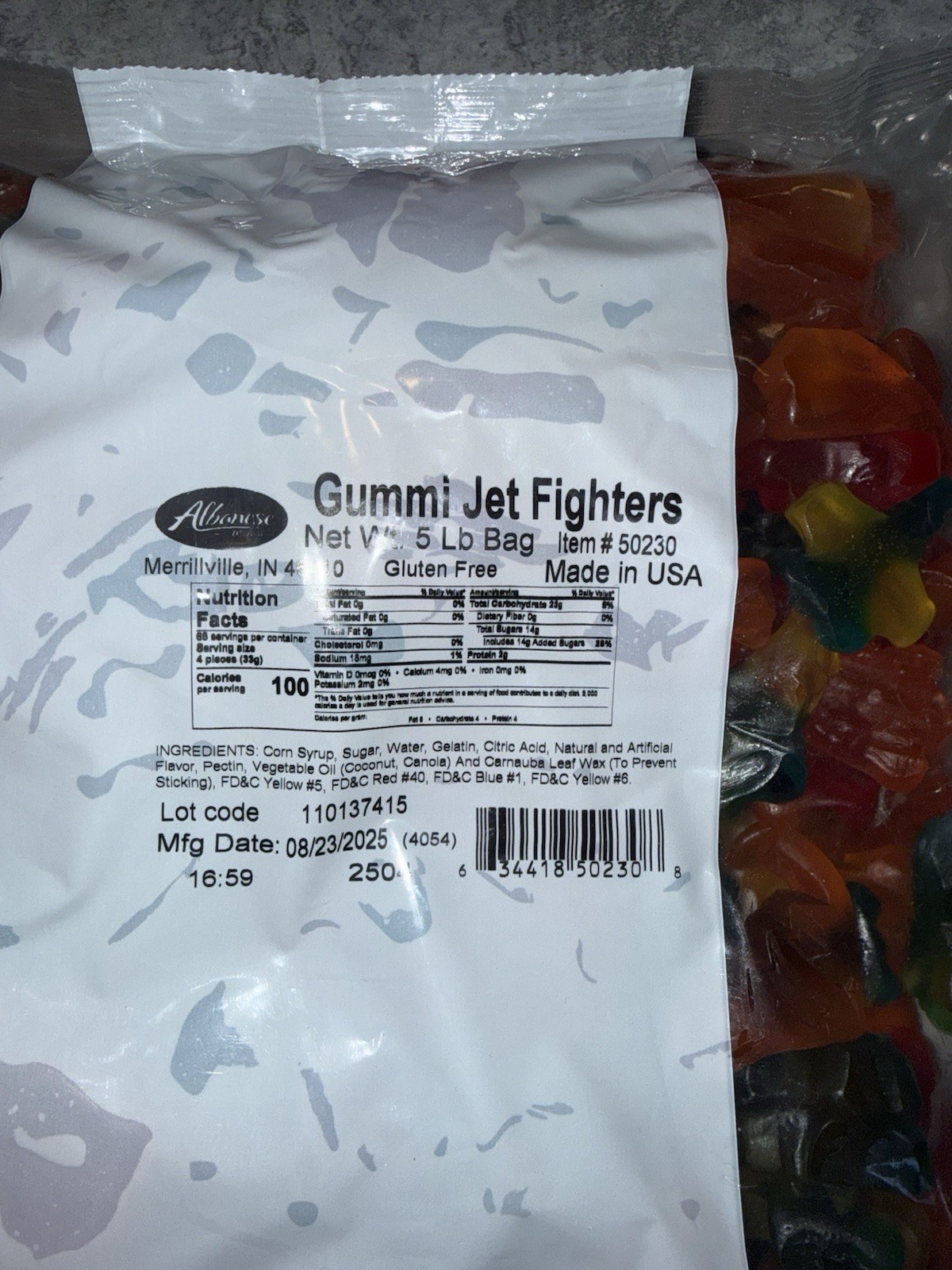 Albanese Jet Fighter Gummy Gummies Candy, 5 Lbs Bag Fresh Mfg 8/25 FRESH………….. gallery