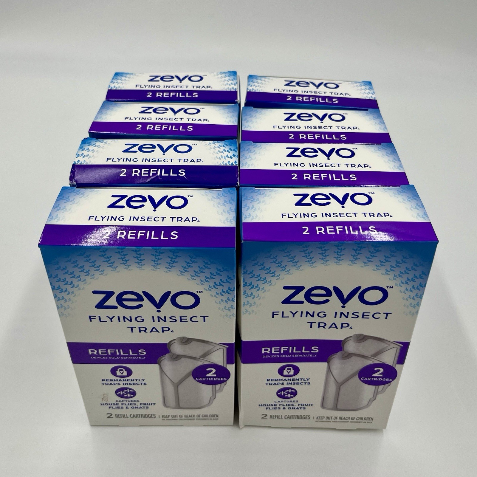 16 total Zevo flying insect trap refill cartridges - no device - easy to use gallery