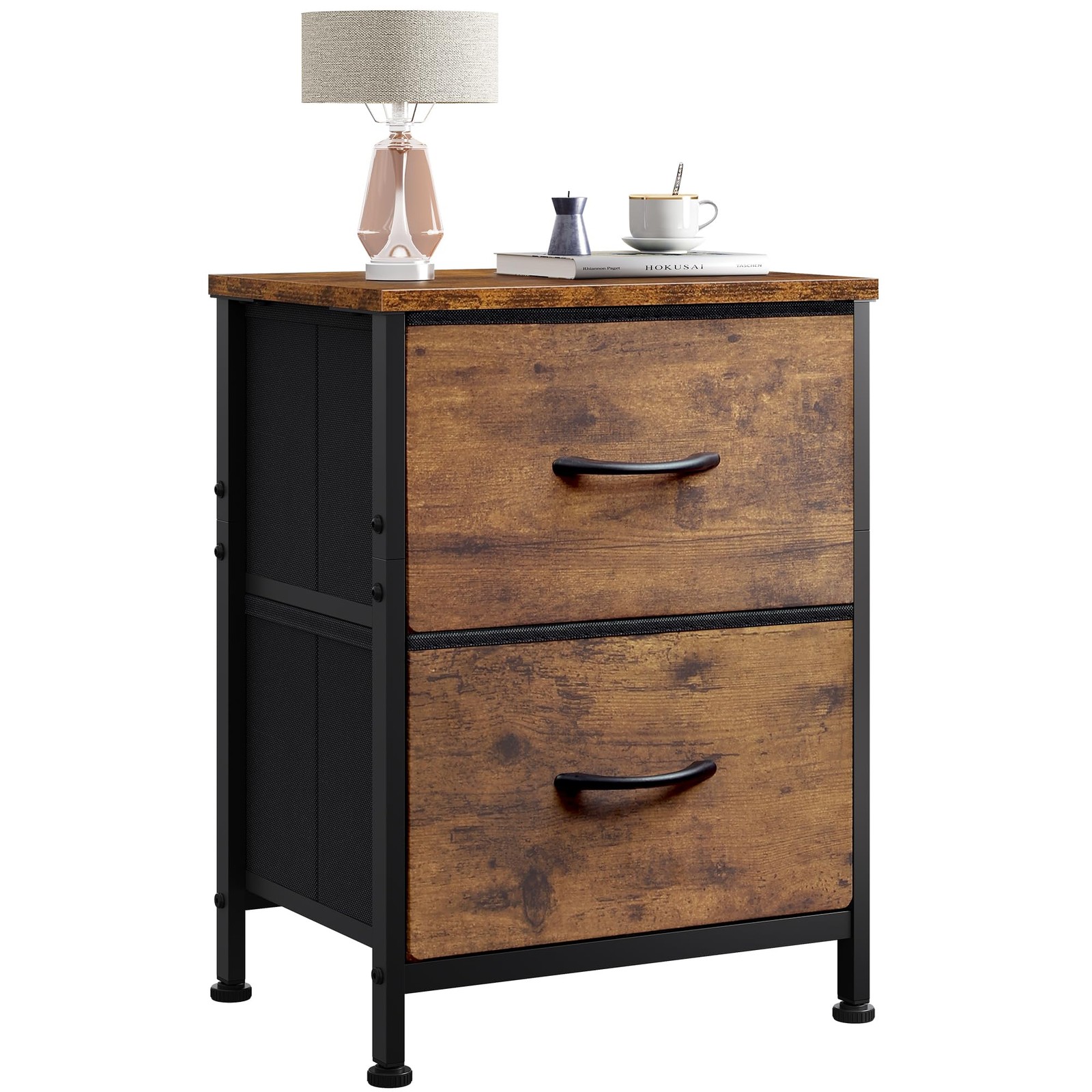 WLIVE Nightstand, 2 Drawer Dresser for Bedroom, Small Dresser with 2 Drawers, Be gallery