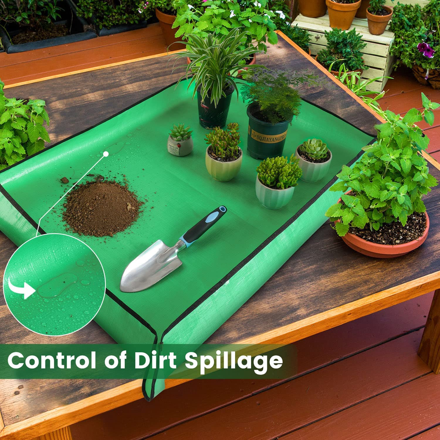 Extra Large Waterproof Potting Mat for Indoor Plants Transplanting and Dirt C... gallery