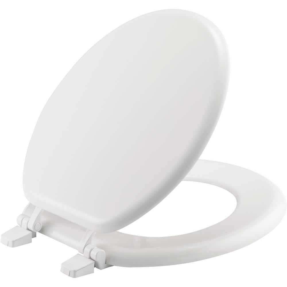 NEW Round Closed Front Enameled Wood Toilet Seat in White Durable & Wood Finish gallery