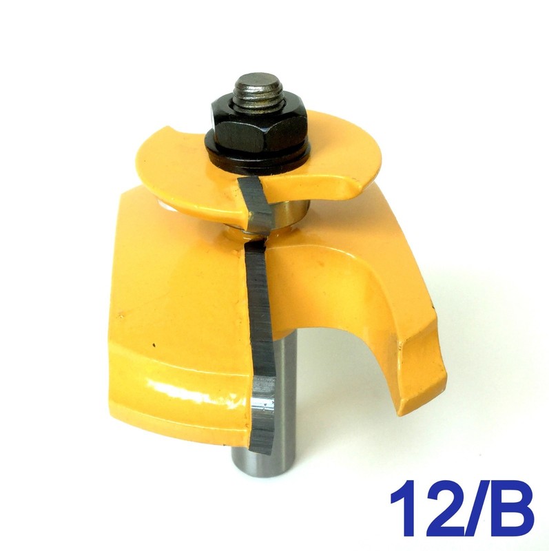 1pc 1/2" SH 12° Straight Raised Panel with Back Cutter Router Bit S gallery