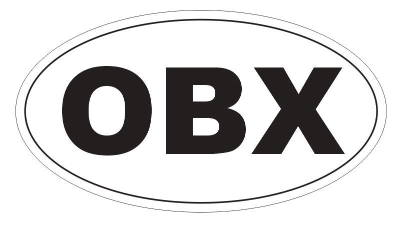 OBX Outer Banks Oval Bumper Sticker or Helmet Sticker D146 Laptop Cell Phone gallery