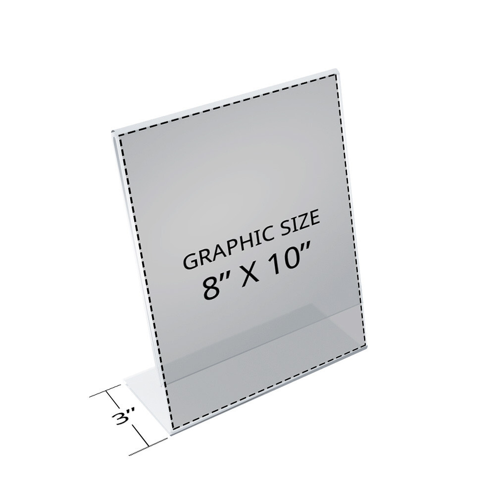 Azar Displays Angled L-Shaped Frame 8"x 10''High, 10-Pack gallery