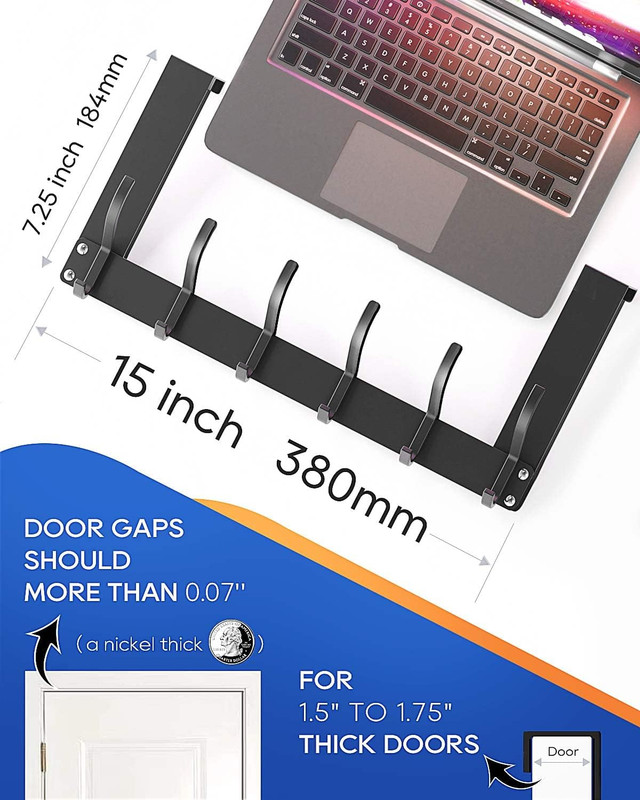over the Door Hooks, No Assembly Required Door Hanger Hook, Sturdy over the Door gallery
