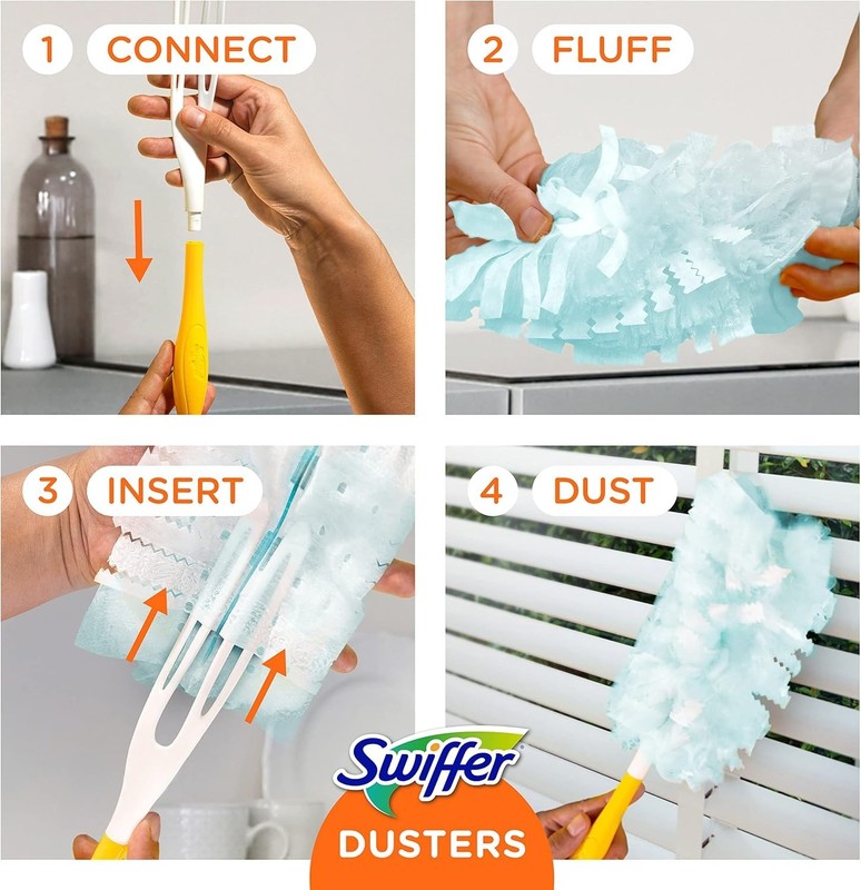 Swiffer Duster Kit Test Kit 4-Pack – Parallel Import – 1 Handle + 1 Cloth Each gallery