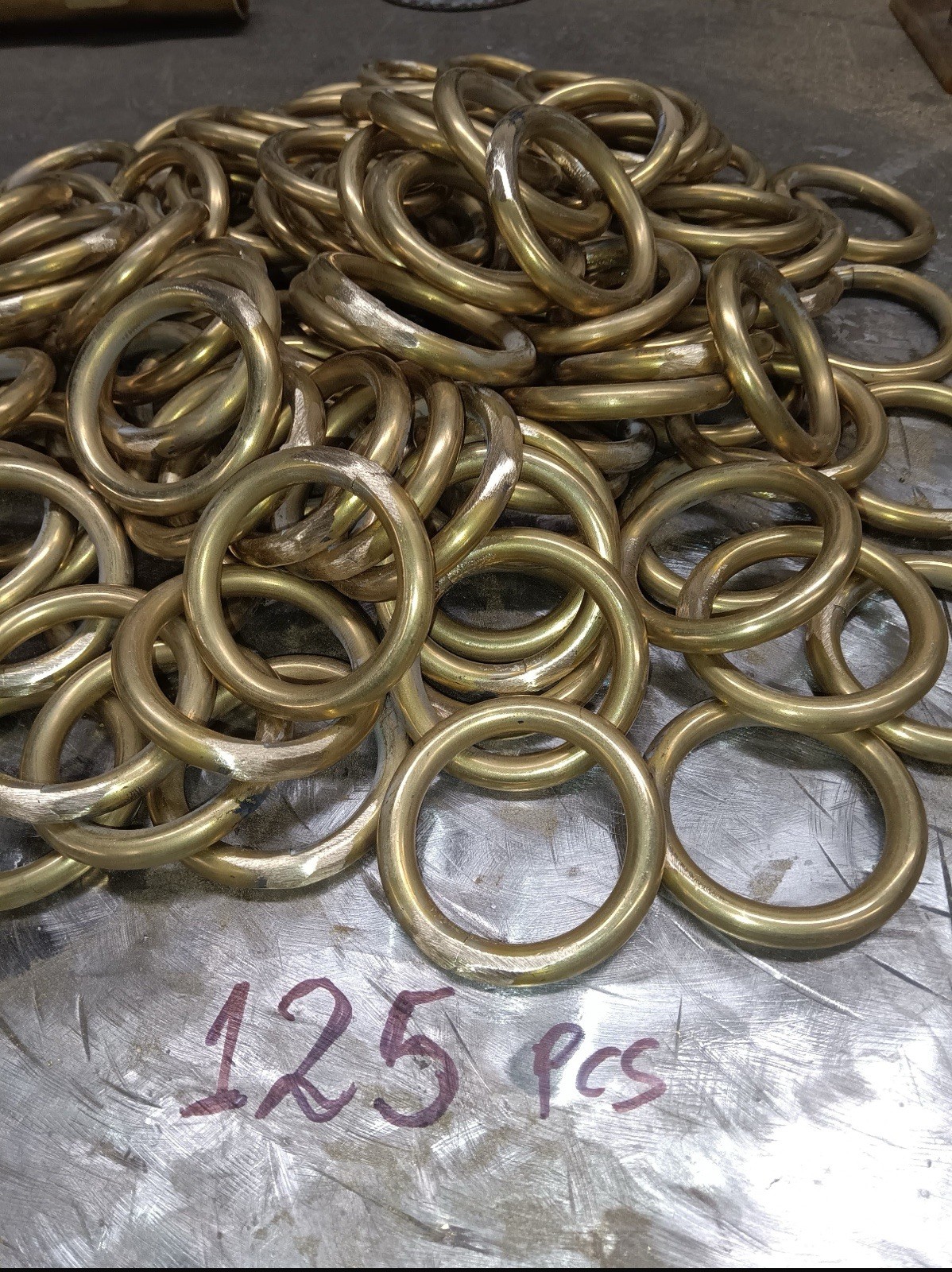 1/4 Thick Solid Brass Rings Heavy Duty gallery