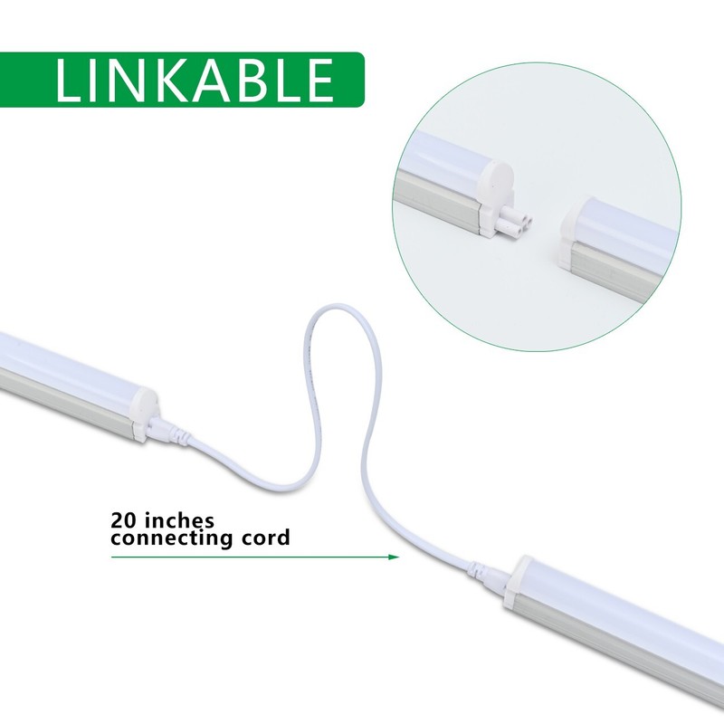 12 Pack LED T5 Integrated Single Fixture 4FT 20W LED Shop Ceiling Under Lights gallery