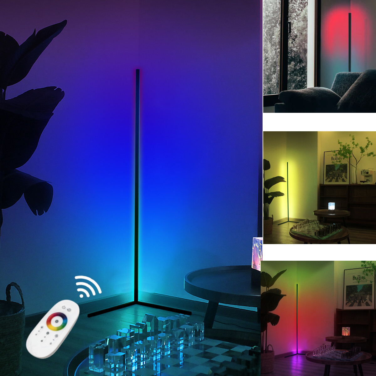 One-piece Design LED Corner Floor Lamp RGB Modern Lights Living Room Decor Xmas gallery