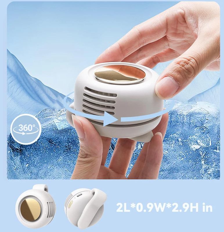 Portable Silent Mini Bladeless USB Electric Fan Small fan Clip on Shirt Waist gallery