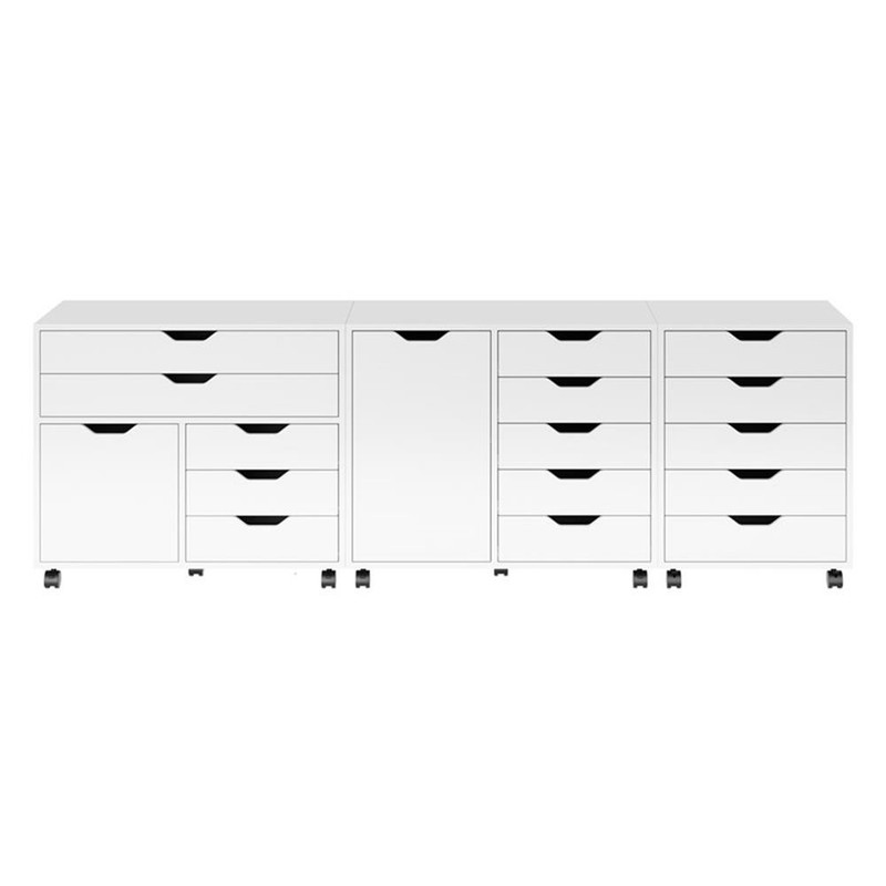 Winsome Halifax 3 PC Transitional Engineered Wood Storage Cabinet Set in White gallery
