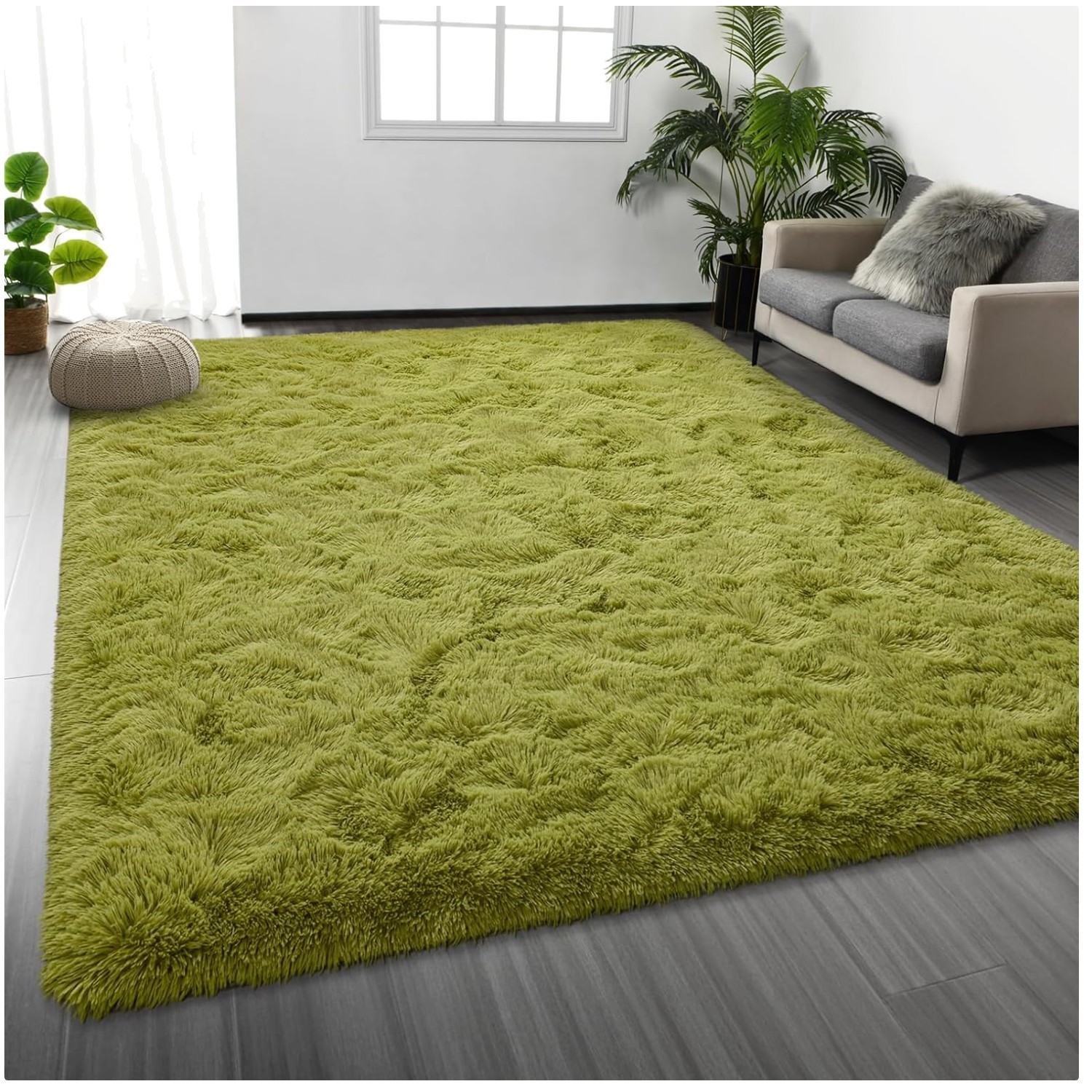 Ultra Soft Fluffy Green Rug - Shag Bedroom Carpet gallery