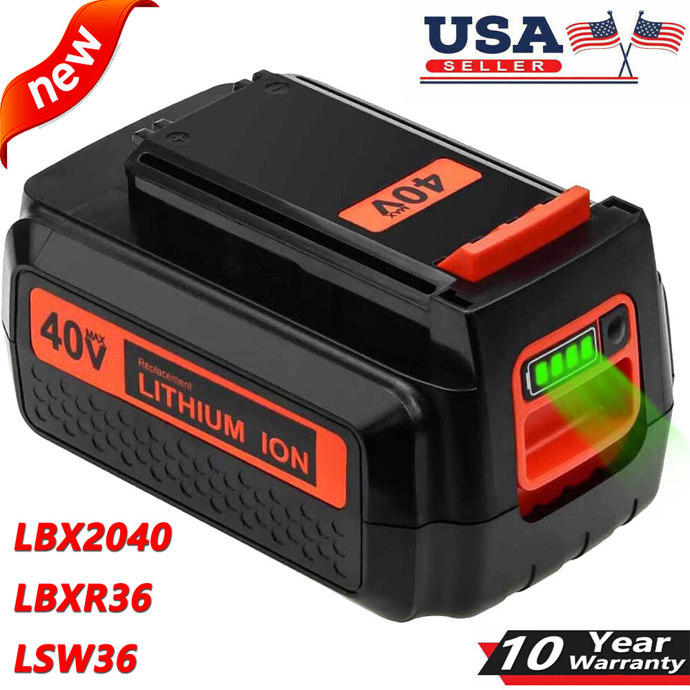 ✅NEW 40V FOR BLACK & DECKER 40 VOLT MAX LITHIUM-ION BATTERY LBX2040 LBXR36 LSW36 gallery