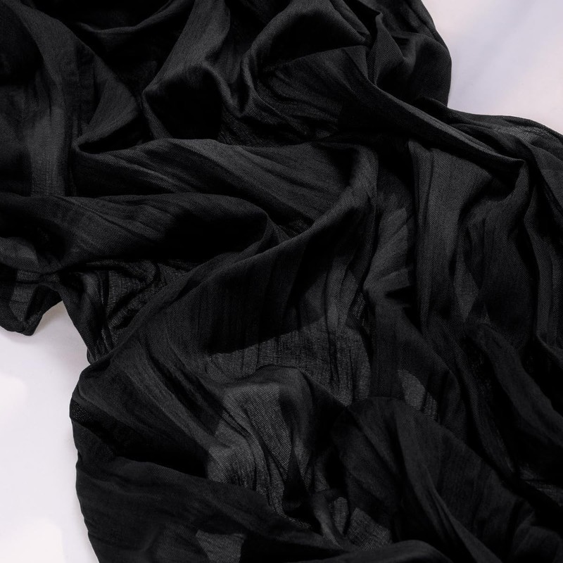 Black Halloween Table Runner 3 PCS 10ft 35x120 Inch Gauze Cheesecloth Decor gallery