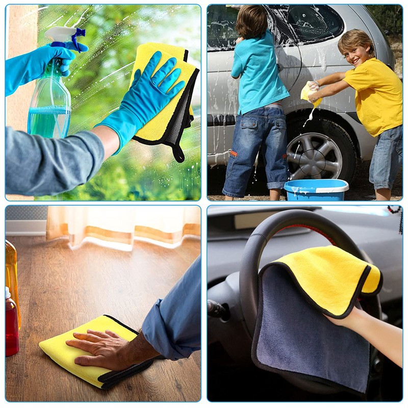 6x Large Microfiber Cleaning Cloth Wash Towel Drying Rag Car Polishing Detailing gallery