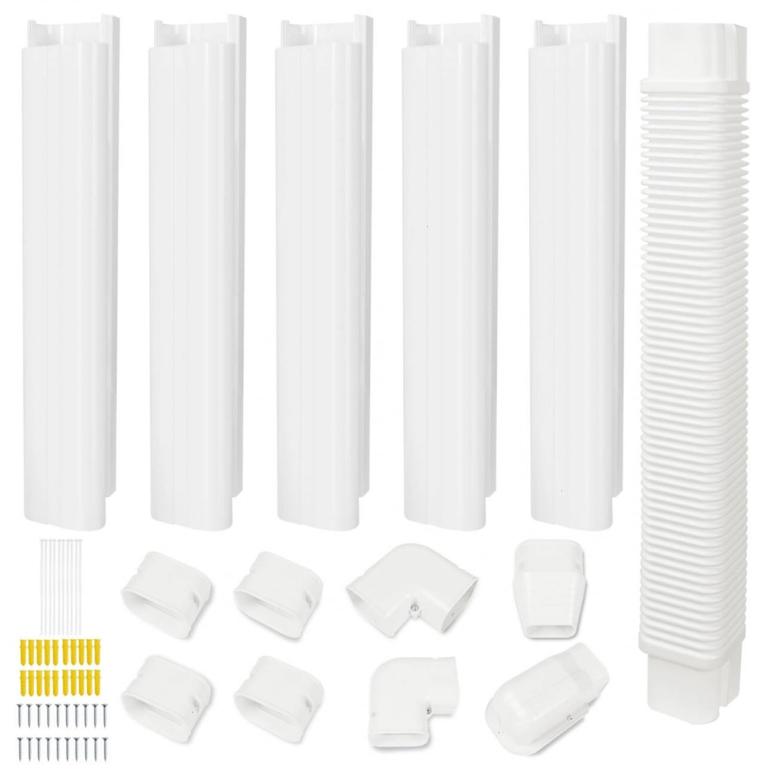 3'' 9 Ft Mini Split Line Set Cover PVC Mini Split Cover Kit Easy Installation... gallery