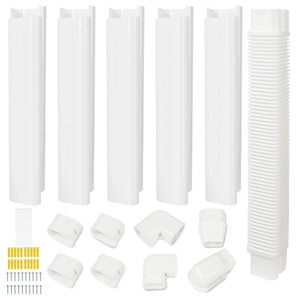 3'' 9 Ft Mini Split Line Set Cover PVC Mini Split Cover Kit Easy Installation...