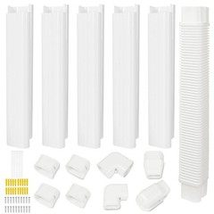 3” 9 Ft Mini Split Line Set Cover PVC Mini Split Cover Kit Easy Installation…