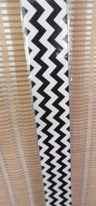 Black & White Zig Zag Chevron Polka Dot Double Sided Border 12 pcs - 36"x3" long gallery