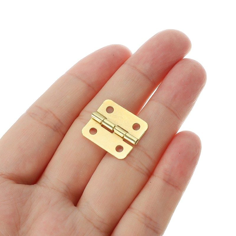 12 Pack Small Butt Hinges 3/4 Inch Mini Jewelry Box Hinge with Screw Gold gallery