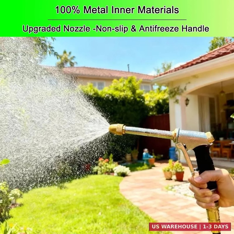 Heavy garden hose nozzle - adjustable spray mode high-pressure rotary spray gun, gallery