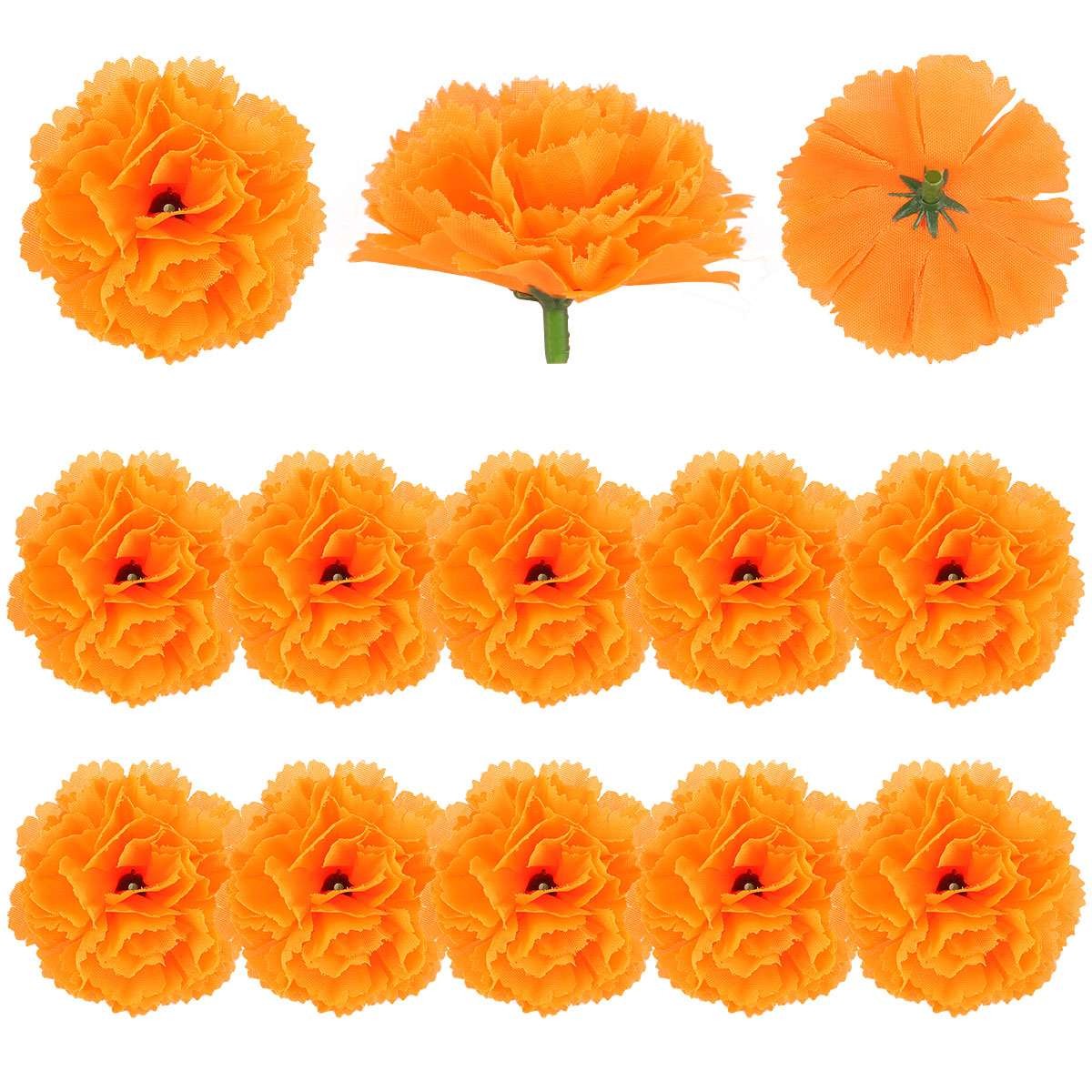 10/20/30/50Pcs Artificial Marigold Flower Garlands Wedding Diwali Decoration US gallery