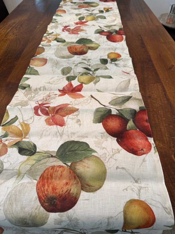 Williams Sonoma Provencal Garden Runner 16 X 108 100% Linen Made in Italy NEW gallery