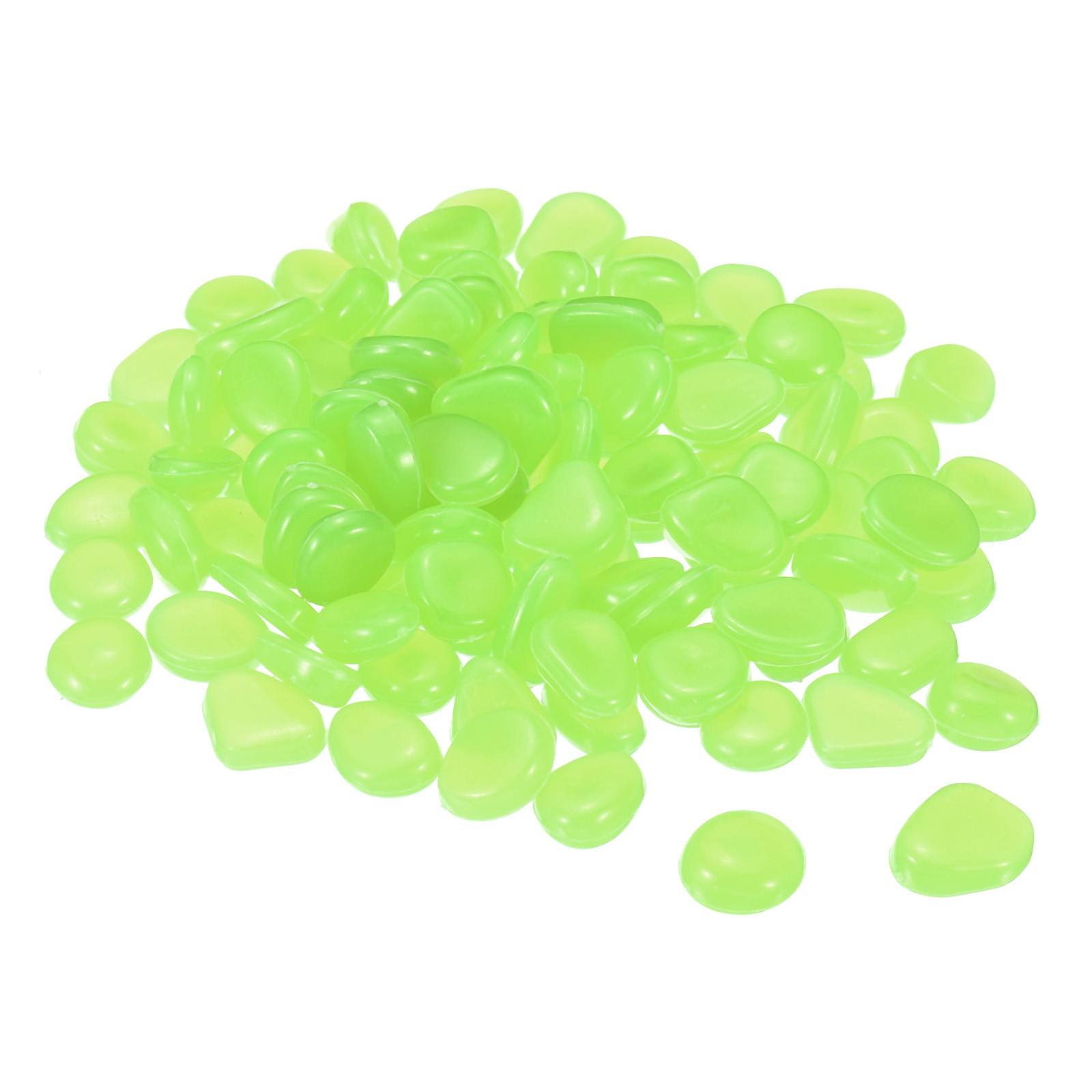 500pcs Glow Rocks 8-11mm Decoration Pebbles Luminous Stones Decor Green gallery